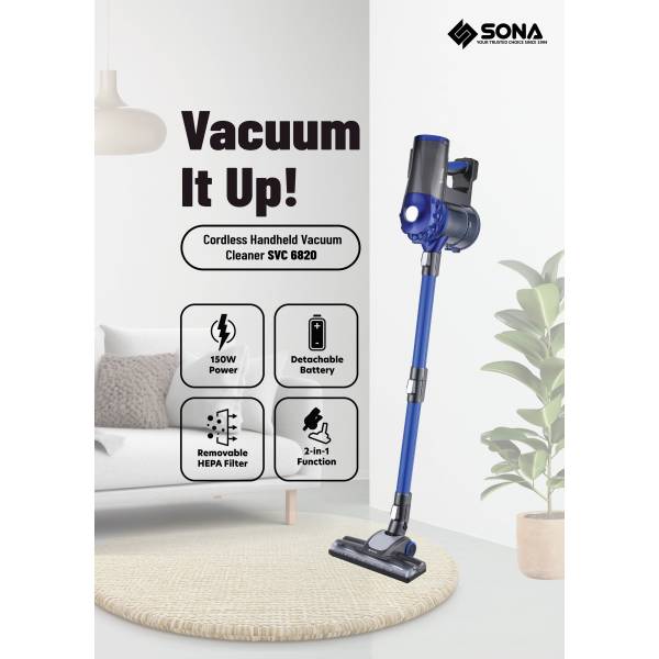 SONA SVC 6820 Cordless Handheld Vacuum Cleaner