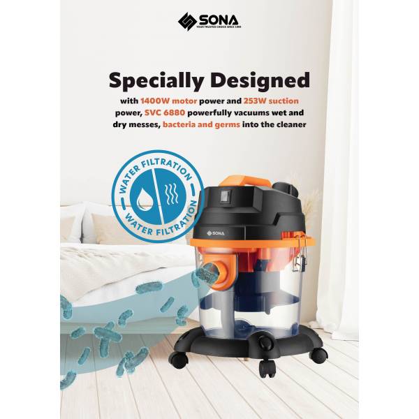SONA SVC 6880 Water Filtration Vacuum Cleaner
