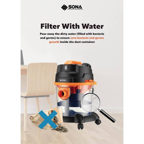 SONA SVC 6880 Water Filtration Vacuum Cleaner