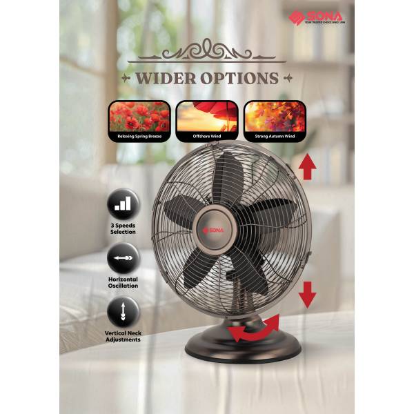 SONA SAF 6912 Antique Desk Fan 12"