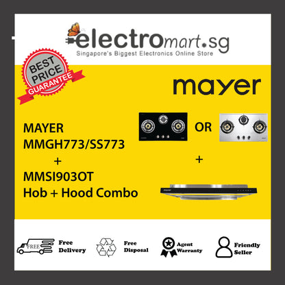 Mayer MMGH773/SS773 + MMSI903OT Hob + Hood Combo
