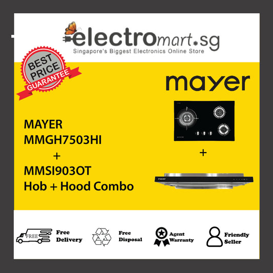 Mayer MMGH7503HI  + MMSI903OT Hob + Hood Combo