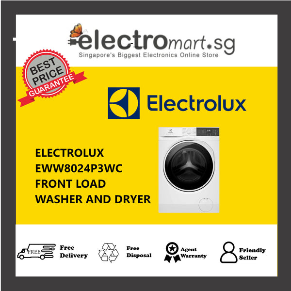 ELECTROLUX EWW8024P3WC   FRONT LOAD WASHER AND DRYER 8KG/5KG)/(ULTIMATECARE 300)