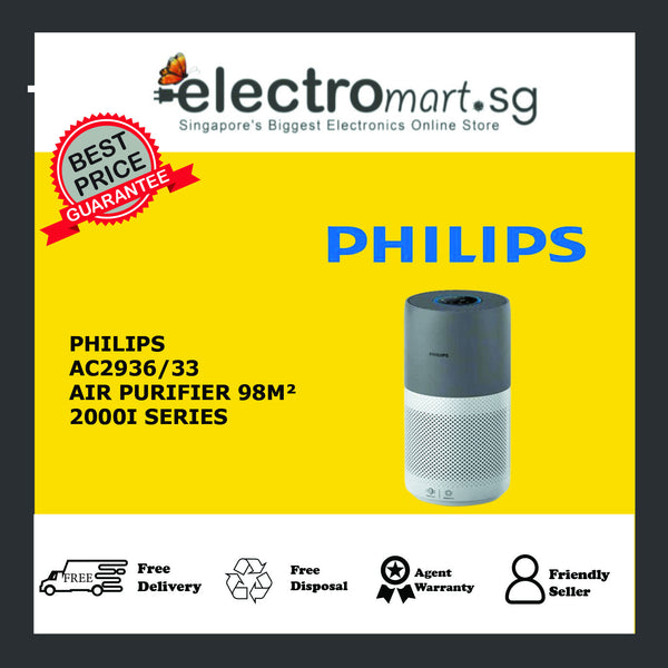 PHILIPS AC2936/33 AIR PURIFIER 98M² 2000I SERIES  (WHITE, GREY)