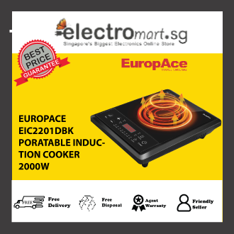 EuropAce EIC2201DBK 2000W Portable Induction Cooker - Black