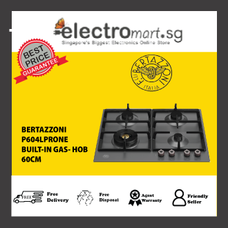 BERTAZZONI P604LPRONE 60cm Built-In Gas Hob - Matt Black