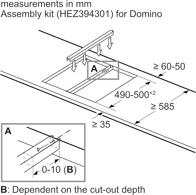 BOSCH HEZ394301 hob Accessory Connecting Strip