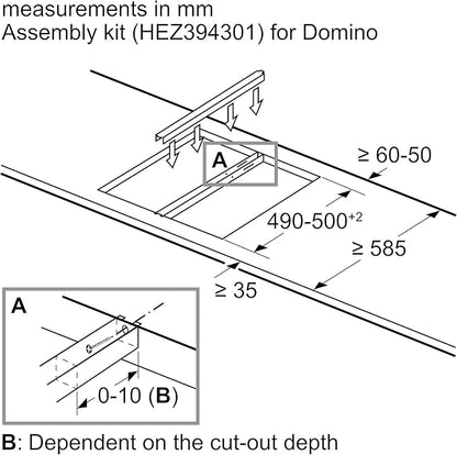 BOSCH HEZ394301 hob Accessory Connecting Strip