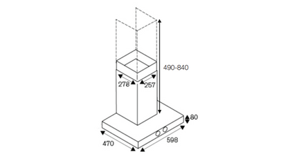 Bertazzoni KG60KLAG1XA 60cm Wall Mount Hood - Stainless Steel