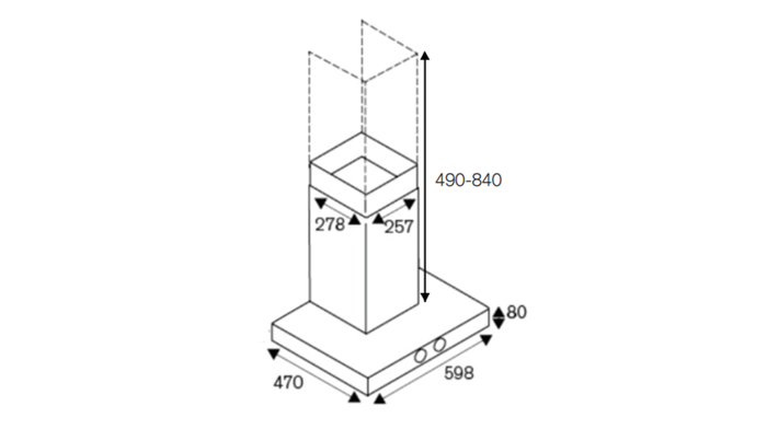 Bertazzoni KG60KLAG1XA 60cm Wall Mount Hood - Stainless Steel