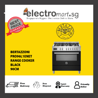 Bertazzoni PRO96L1ENET Professional 90cm Freestanding Range Cooker - Black