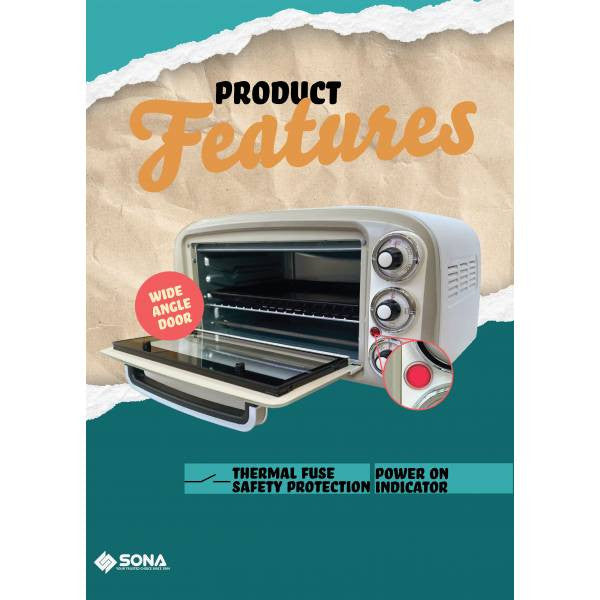 SONA SEO 2240 18L PIZZA RETRO OVEN