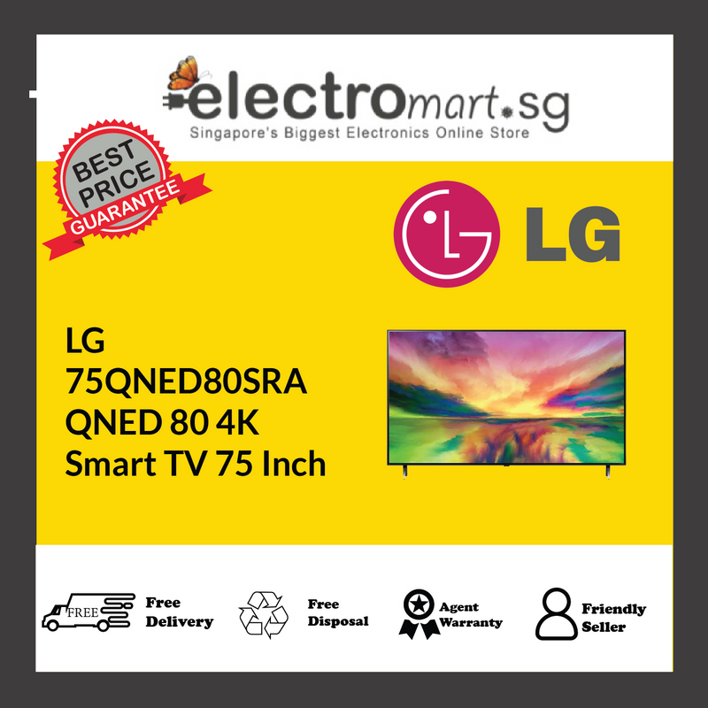 LG  75QNED80SRA QNED 80 4K  Smart TV 75 Inch