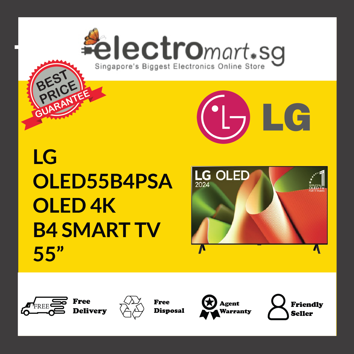 LG OLED55B4PSA OLED 4K B4 SMART TV 55”