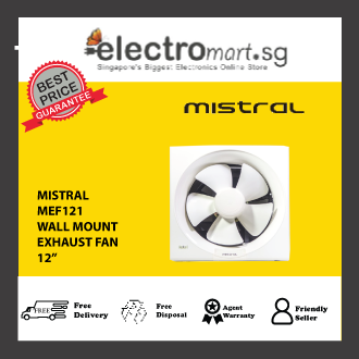 MISTRAL MEF121 Wall Mount Exhaust Fan, 46W , 12"