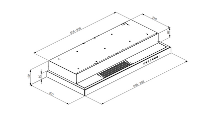 BERTAZZONI KUG90T1X 90 cm built-in hood, 1 motor
