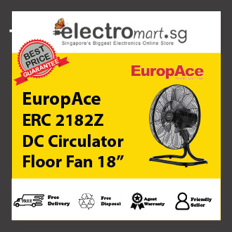 EuropAce ERC5182Z  DC Circulator Floor Fan 18”