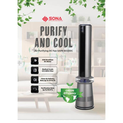 SONA SAPR 8020DC Air Purifying DC Fan