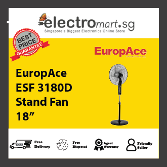 EuropAce ESF3180D Stand Fan  18”