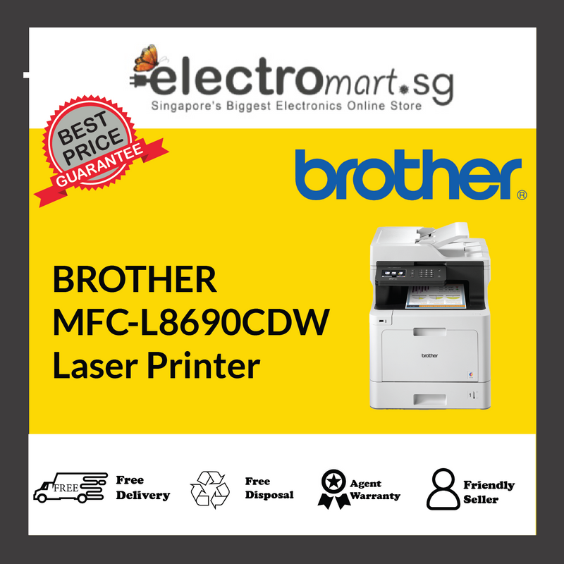 Brother MFC-L8690CDW Colour Laser Multi-Function Centre with Automatic 2-sided Features and Wireless Connectivity