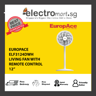 EUROPACE ELF3124DWH 12IN LIVING FAN WITH REMOTE CONTROL