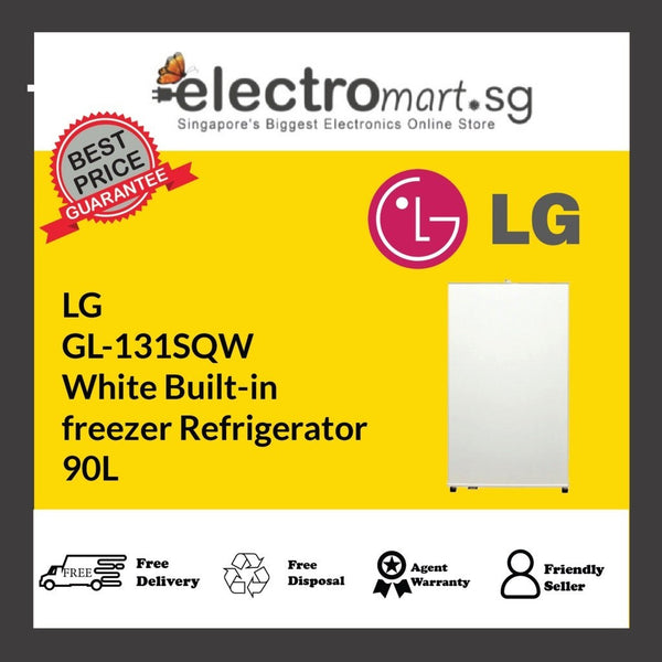 LG  GL-131SQW White Built-in  freezer Refrigerator 90L