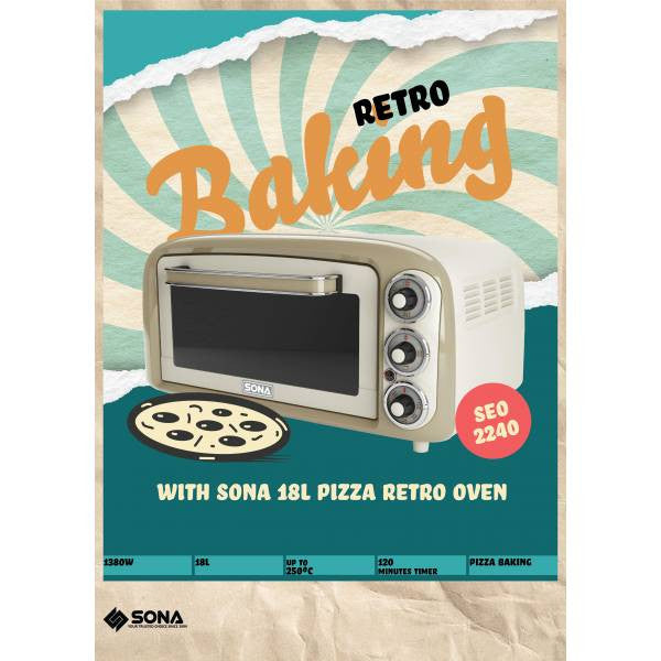 SONA SEO 2240 18L PIZZA RETRO OVEN