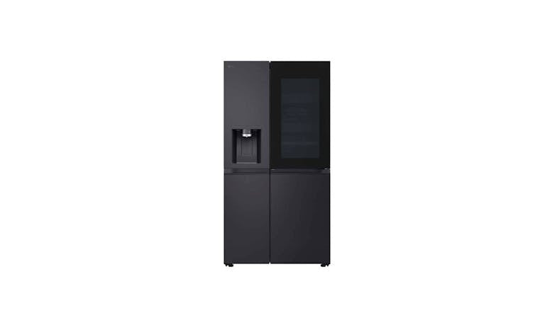 LG GS-L6104EV SIDE BY SIDE FRIDGE, BLACK STEEL- 628L