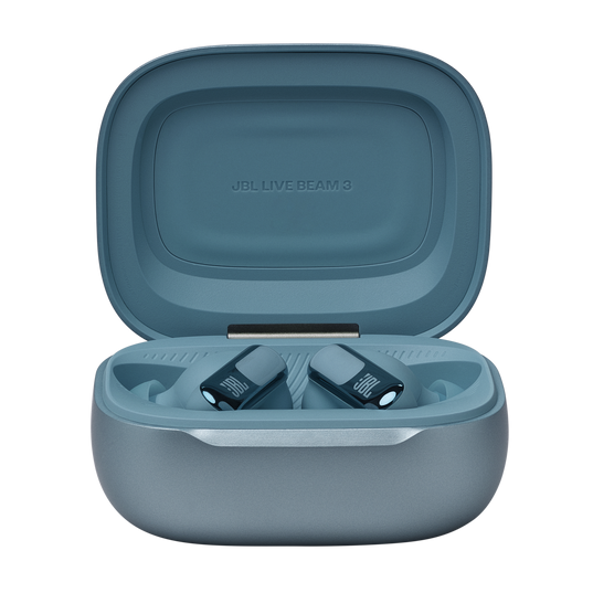 JBL Live Beam 3 True wireless noise-cancelling earbuds with stick-closed design and Smart Charging Case