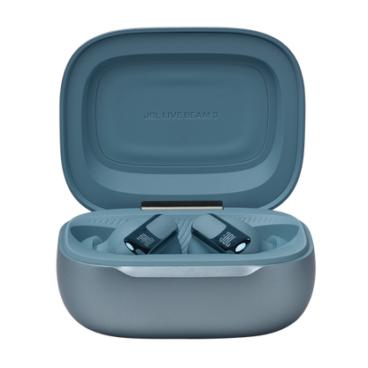 JBL Live Beam 3 True wireless noise-cancelling earbuds with stick-closed design and Smart Charging Case