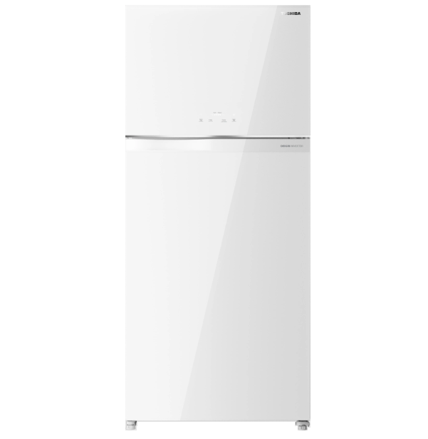TOSHIBA GR-RT835WE-PGX(B5) Top Mount Freezer Fridge, 597L- White Glass