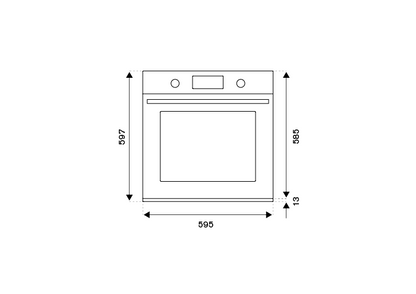 Bertazzoni F6011MODPLN Modern Series – 60cm Electric Pyrolytic Built-In Oven LCD Display