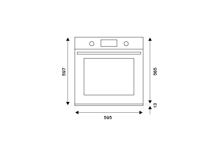 Bertazzoni F6011MODPLN Modern Series – 60cm Electric Pyrolytic Built-In Oven LCD Display