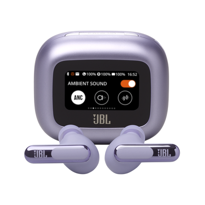 JBL Live Beam 3 True wireless noise-cancelling earbuds with stick-closed design and Smart Charging Case