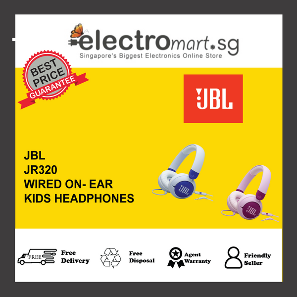 JBL JR320 WIRED ON-EAR HEADPHONES