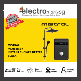 MISTRAL MSH88MBK Instant Water Heater Rain Shower