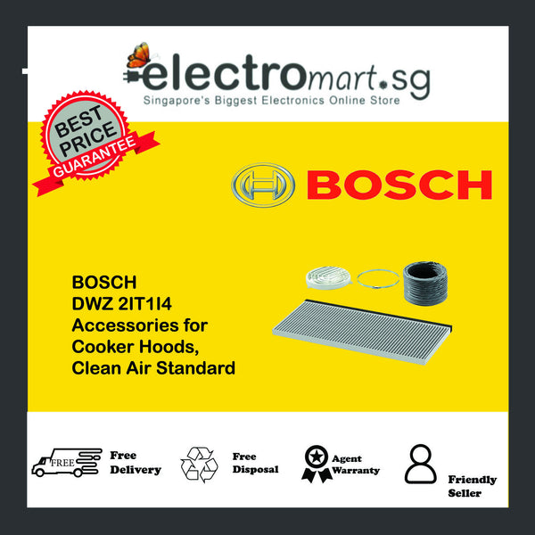 Bosch DWZ2IT1I4 Accessories for Cooker Hoods, Clean Air Standard Recirculation Kit (4 Pieces), Made in Germany