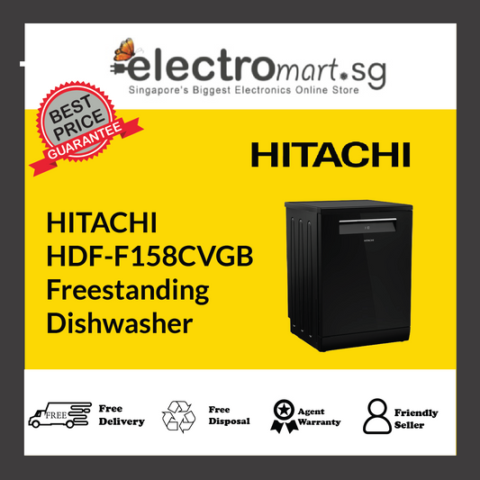 HITACHI HDF-F158CVGB Freestanding Dishwasher