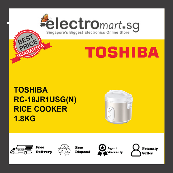 TOSHIBA RC-18JR1USG(N)  Intelligent Rice Cooker,1.8L - White
