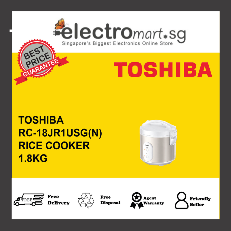 TOSHIBA RC-18JR1USG(N)  Intelligent Rice Cooker,1.8L - White