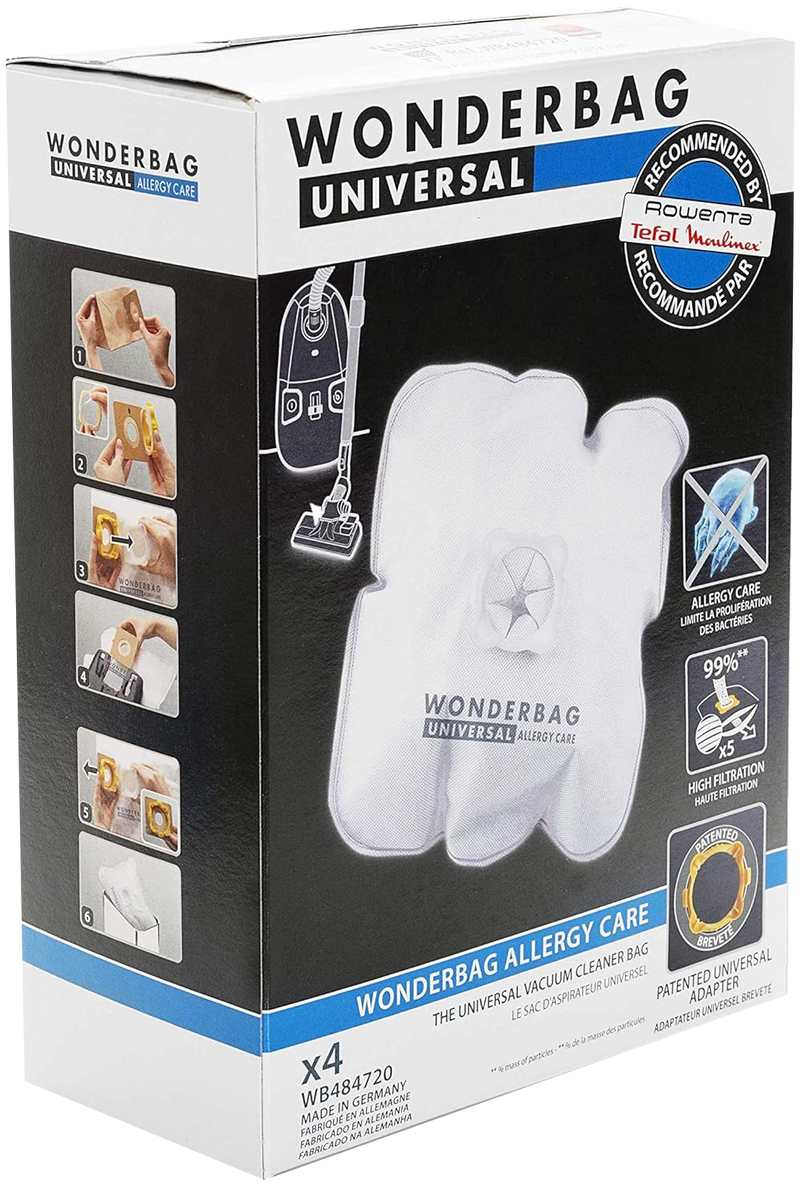 TEFAL WB4847 Rowenta Wonderbag Allergy Care X 4 , White