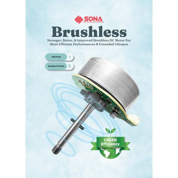 SONA SFS 9002TL 3 -In-1 Remote Portable DC Fan 12"