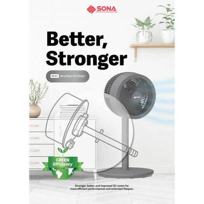 SONA SFS 9006DC 3 -In-1 DC High Velocity Fan 9"