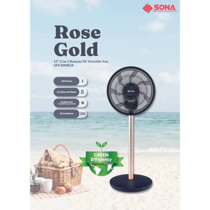 SONA SFS  9008CR 3 -In-1 Remote Portable DC 12"