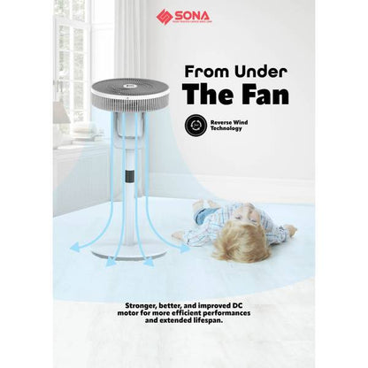 SONA SFS 9009DC 3 -In-1 DC Stand Fan 12"