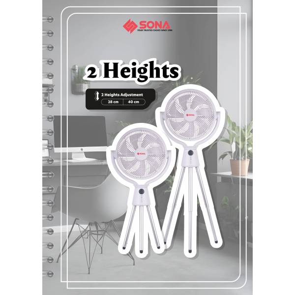 SONA SFS 9011DC Remote DC Quadpod Fan 12"