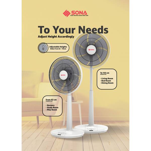 SONA SFS 9022DC Remote DC Slide Fan 14”