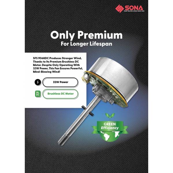 SONA SFS 9068DC DC Dual Bladed High Velocity Fan