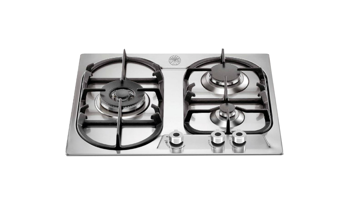 Bertazzoni P6501PROXE 60cm 3-Zone Aluminium Burner Gas Hob - Stainless Steel