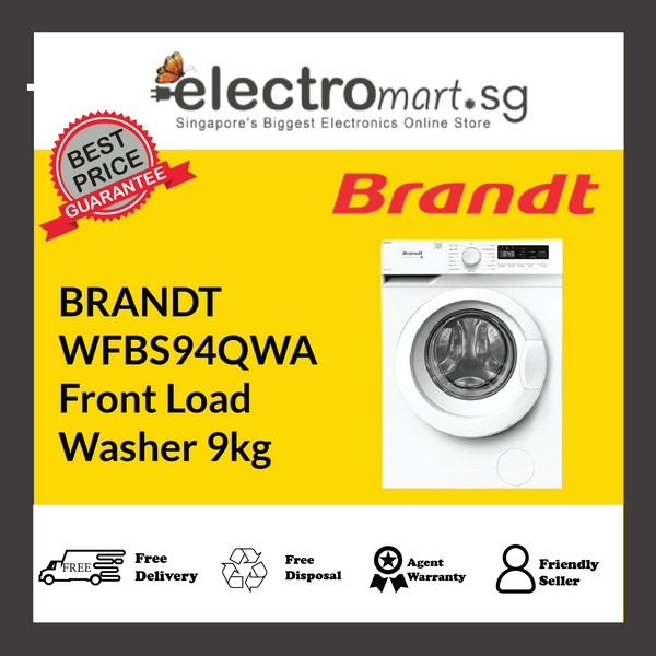 BRANDT WFBS94QWA Front Load Washer 9kg